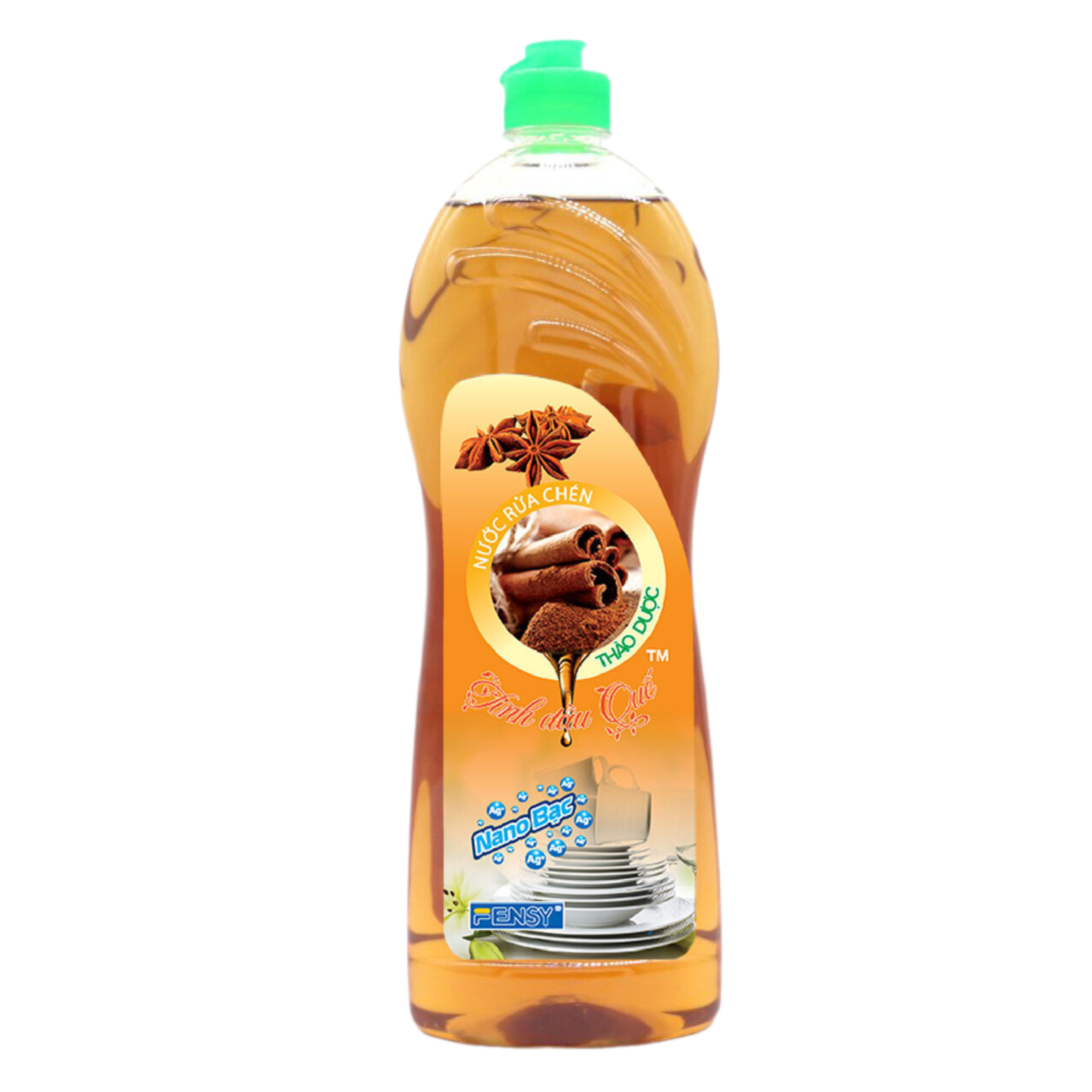 Nước rửa chén sinh học tinh dầu quế Nanovi Clean 750ml