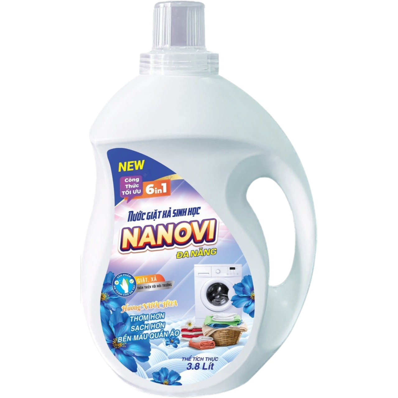 Nước giặt sinh học Nanovi Clean 3.8kg